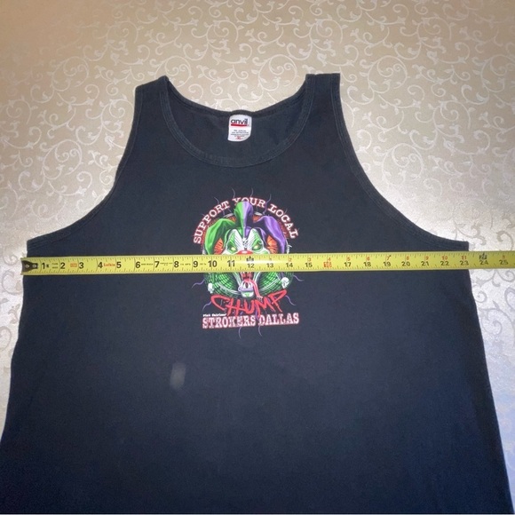 Strikers Dallas Motorcycle Shop Support Your Local Chump Men’s Tank Top - Picture 7 of 9